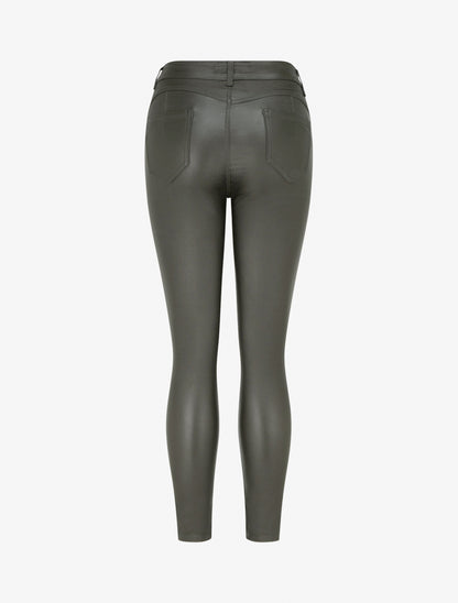 Jean push up enduit - Kaki - 2