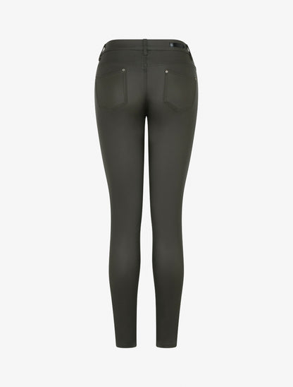 Jean skinny enduit taille standard - Kaki foncé - 2