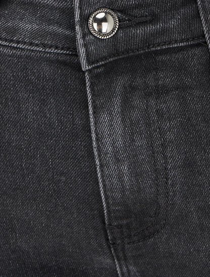 Jean délavé coupe slim - Noir - 3