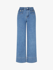 Jean ample à poches plaquées - Bleu clair - 1