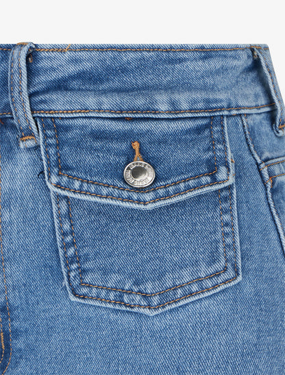 Jean ample à poches plaquées - Bleu clair - 3