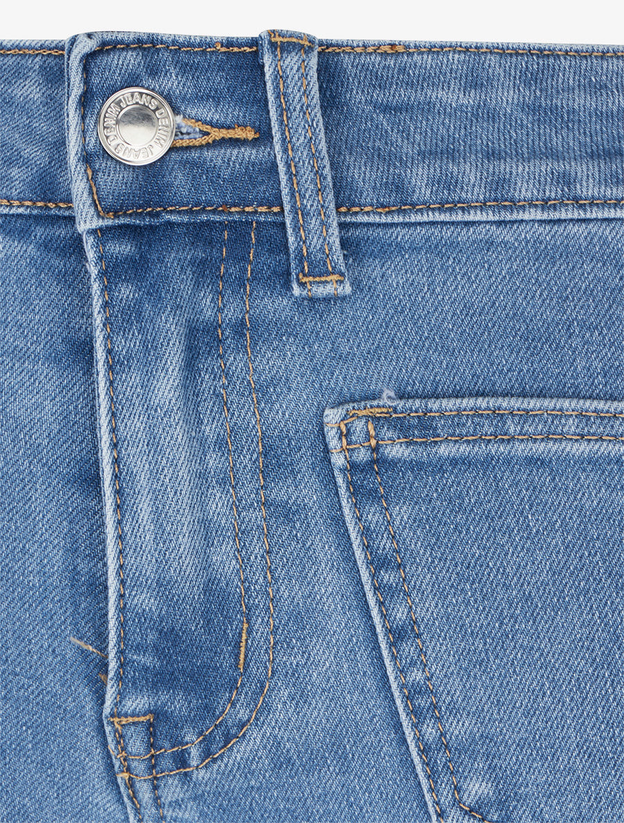 Jean coupe flare à poches plaquées - Bleu clair - 3