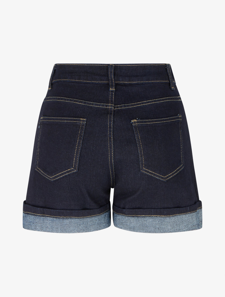 Short en jean à revers - Bleu brut - 2