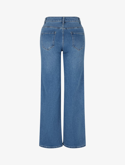 Jean classique wide leg coupe droite - Bleu - 2