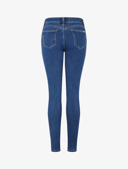 Jean skinny push-up à taille haute - Bleu brut - 2