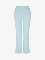 Jean flare taille haute à bords francs - Bleu ciel - 1