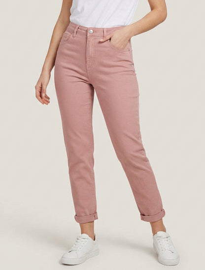 Jean met hoge taille - Oudroze