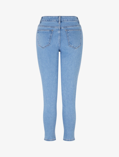 Jean mom basique taille standard - Bleu - 2