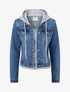 Veste en jean à capuche - Bleu - 1