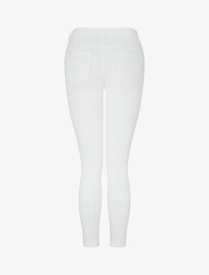 Jean skinny uni à taille standard - Blanc - 2