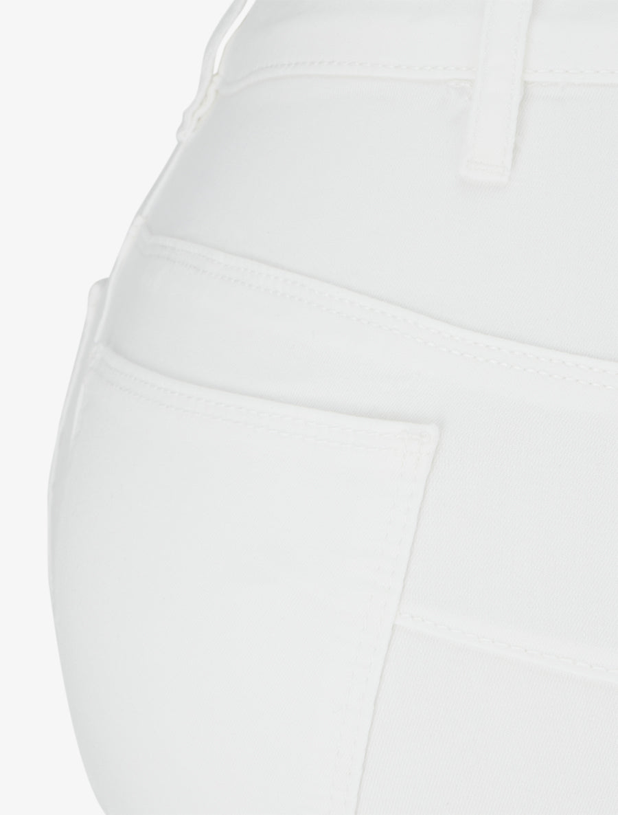 Jean skinny uni à taille standard - Blanc - 3