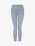 Jean skinny uni à taille standard - Bleu gris - 1