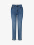 Jean slim délavé taille haute - Bleu - 1