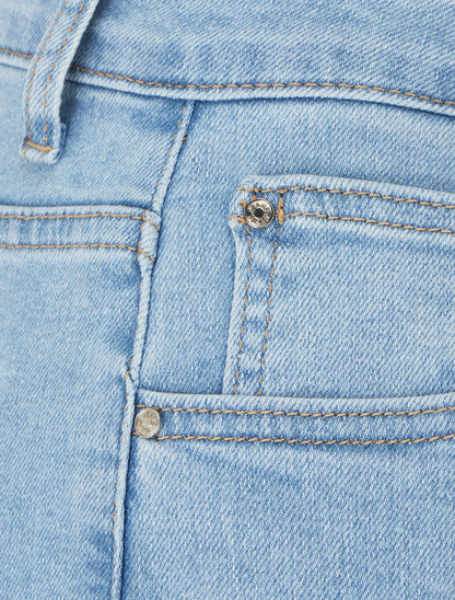 Bermuda ample à taille haute - Bleu - 3