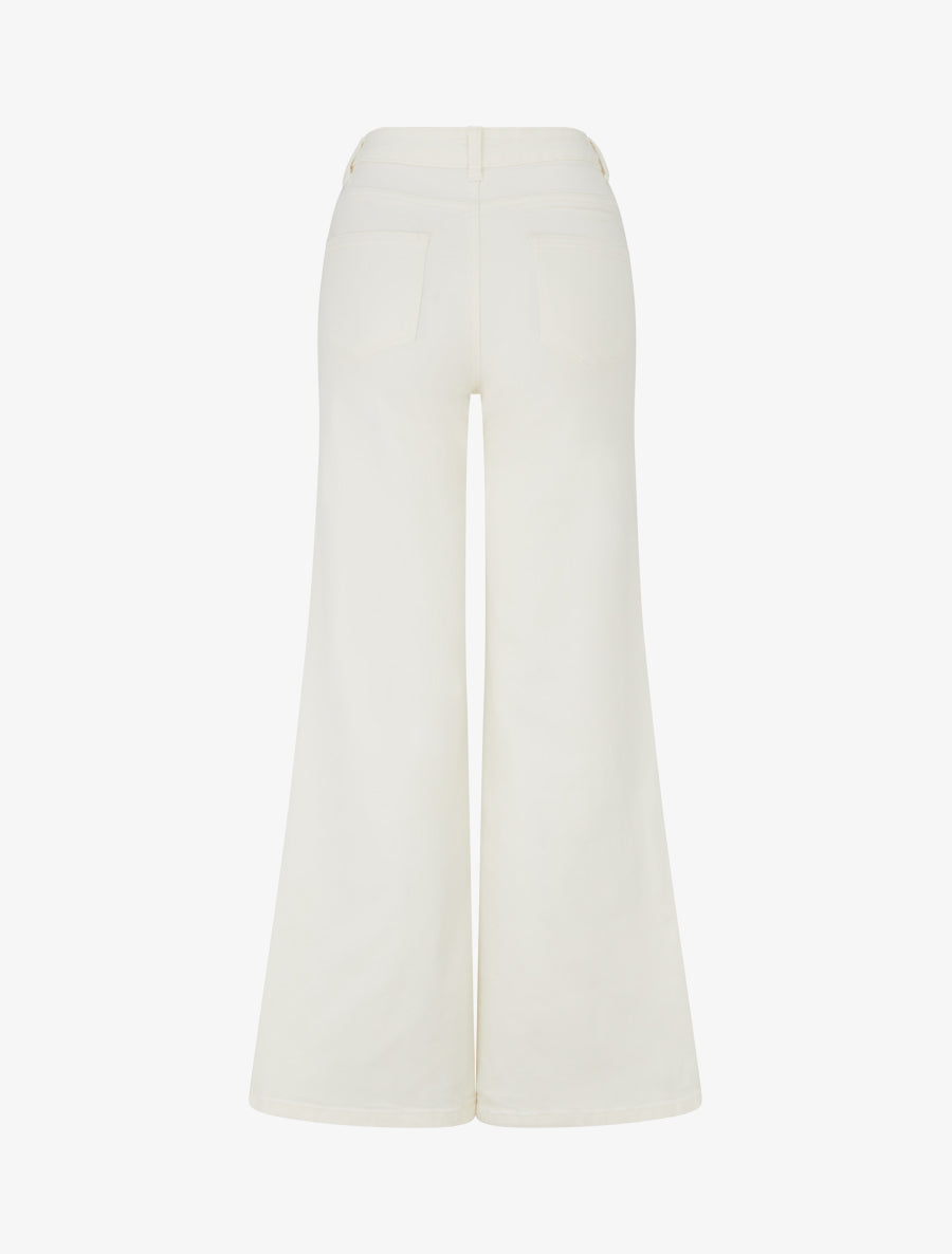 Jean wide leg coupe droite - Crème - 2