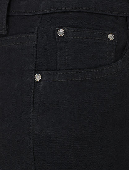 Jean wide leg taille haute - Noir - 3