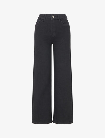 Jean grande taille coupe droite - Noir - 1