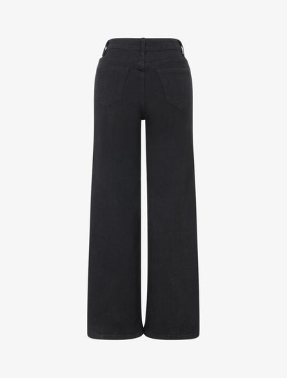 Jean grande taille coupe droite - Noir - 2