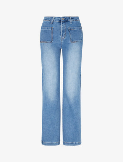Jean à 4 poches coupe droite - Bleu - 1