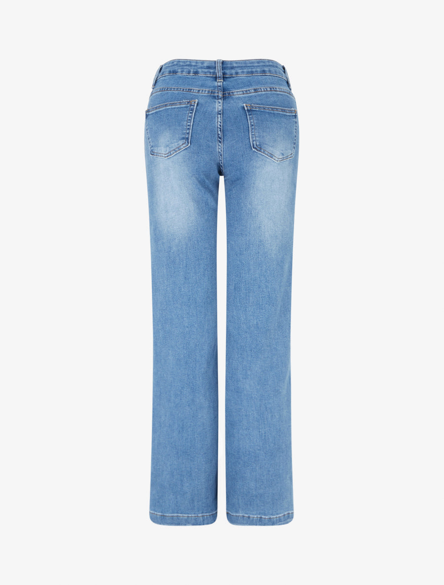 Jean à 4 poches coupe droite - Bleu - 2