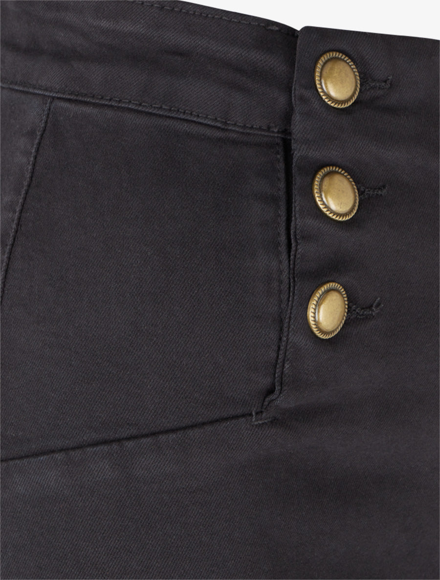 Jean à fermeture boutonnée coupe droite - Noir - 3