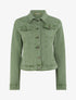 Veste en jean stretch coupe droite - Kaki - 1