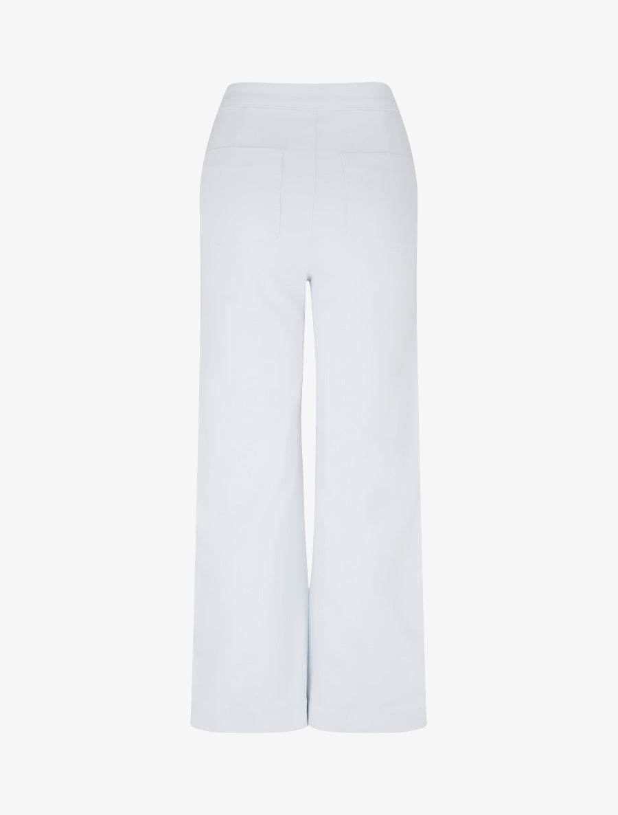 Jean droit style pantalon à pont - Blanc - 2