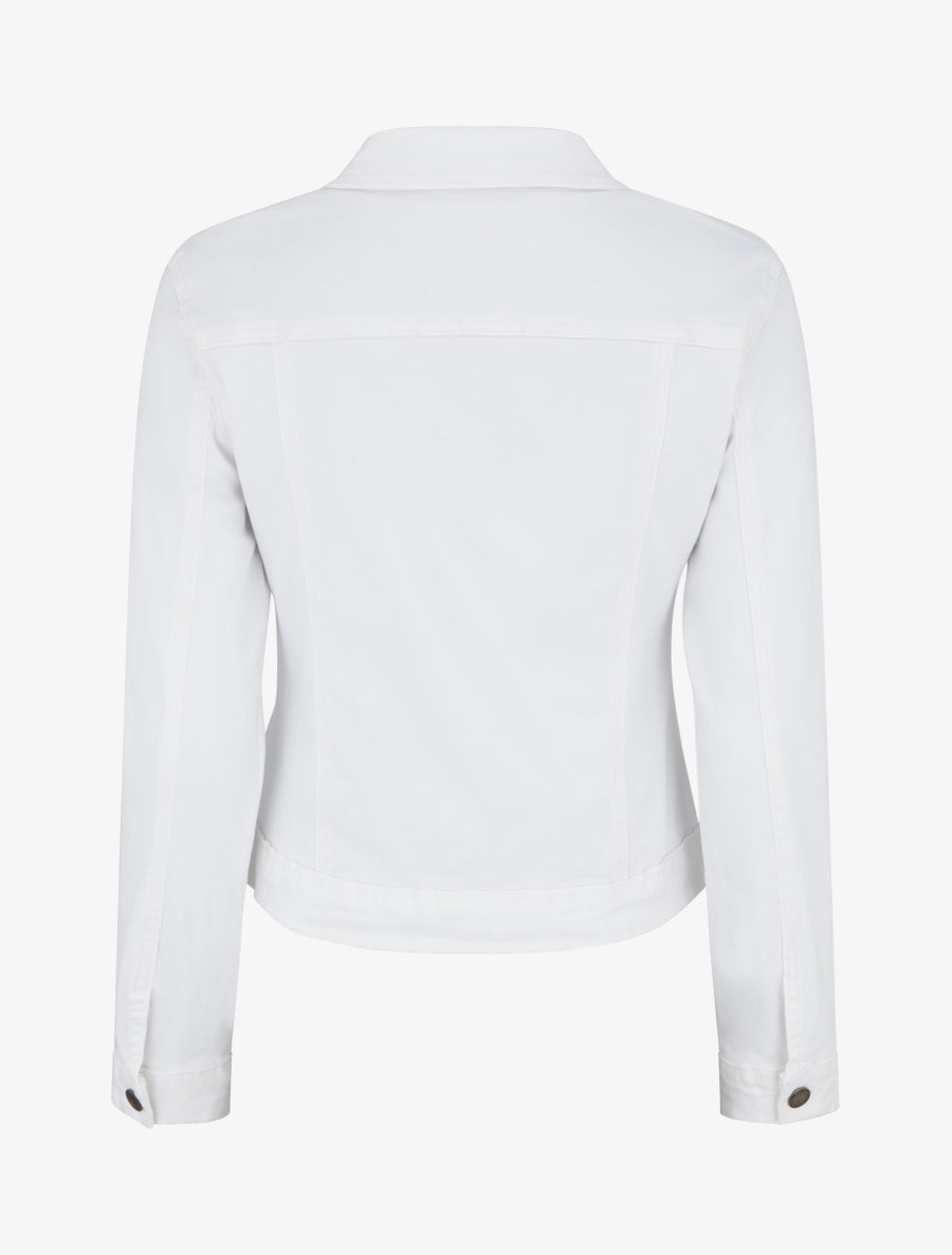Veste en jean ajustée - Blanc - 2