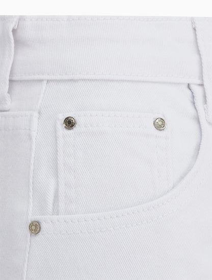 Jean met rechte snit - Wit