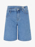 Bermuda à double boutons coupe droite - Bleu - 1