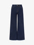 Jean wide leg à bas effilochés coupe ample - Bleu brut - 1