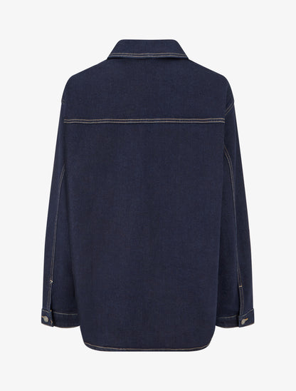 Surchemise en jean coupe oversize - Bleu brut - 2
