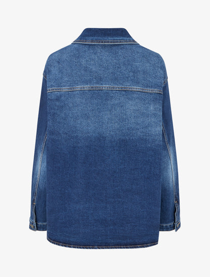 Surchemise en jean coupe oversize - Bleu denim - 2
