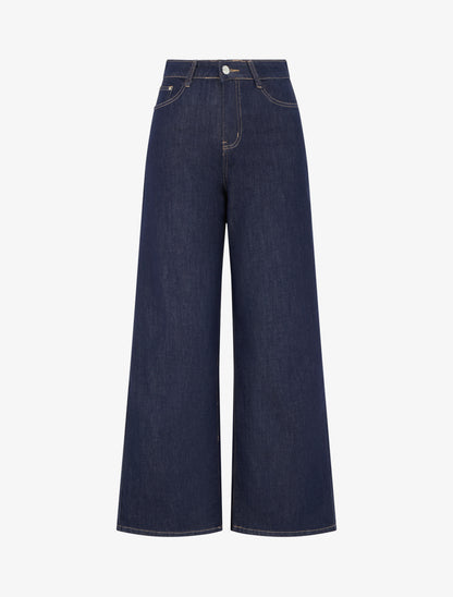 Jean wide leg grande taille - Bleu brut - 1