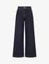 Jean wide leg grande taille à taille élastiquée - Bleu brut - 1