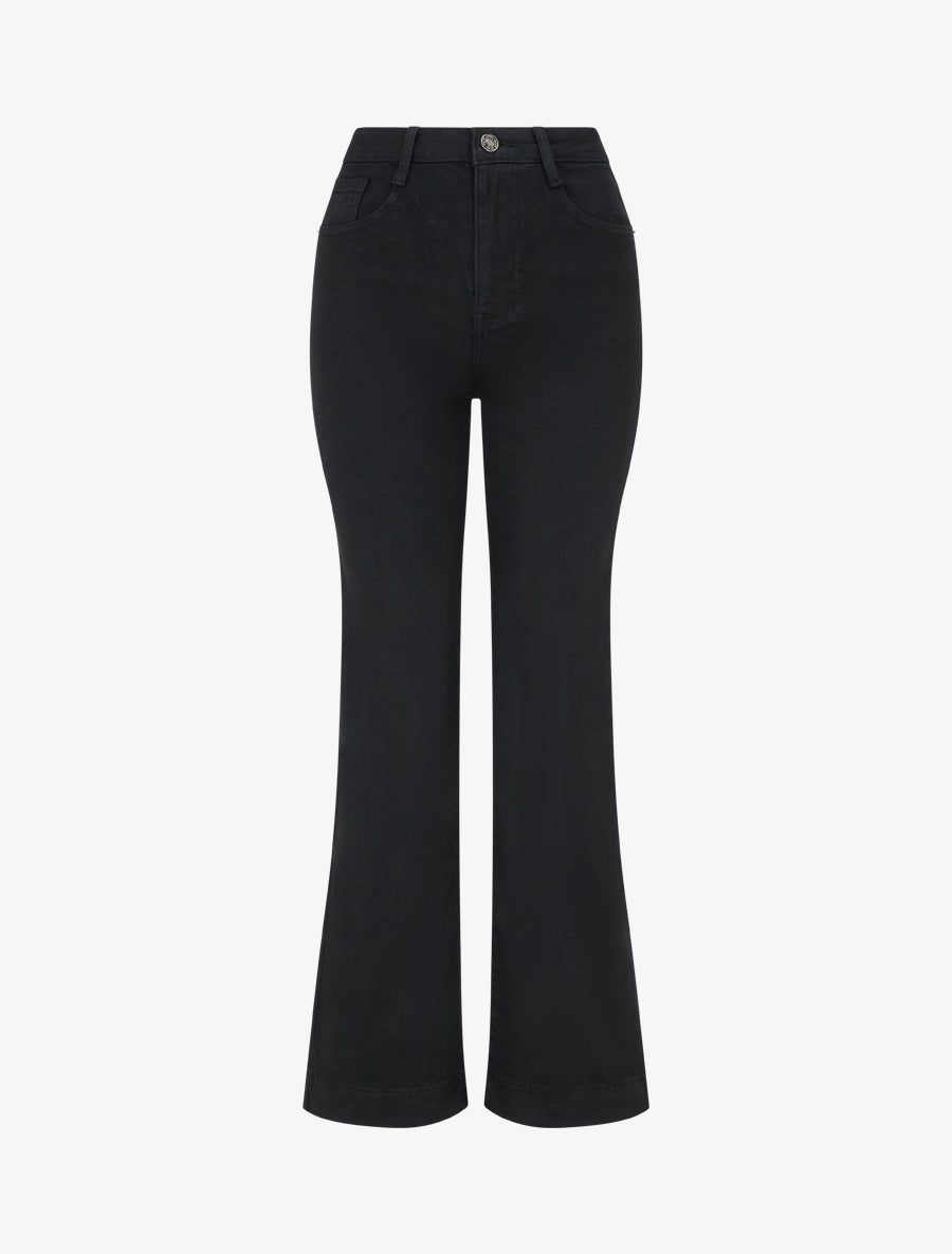 Jean droit taille haute - Noir - 1