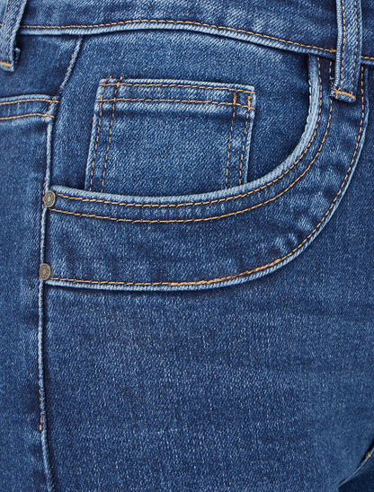 Jean wide leg délavé - Bleu denim - 3