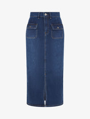 Jupe en denim à 4 poches - Bleu denim - 1