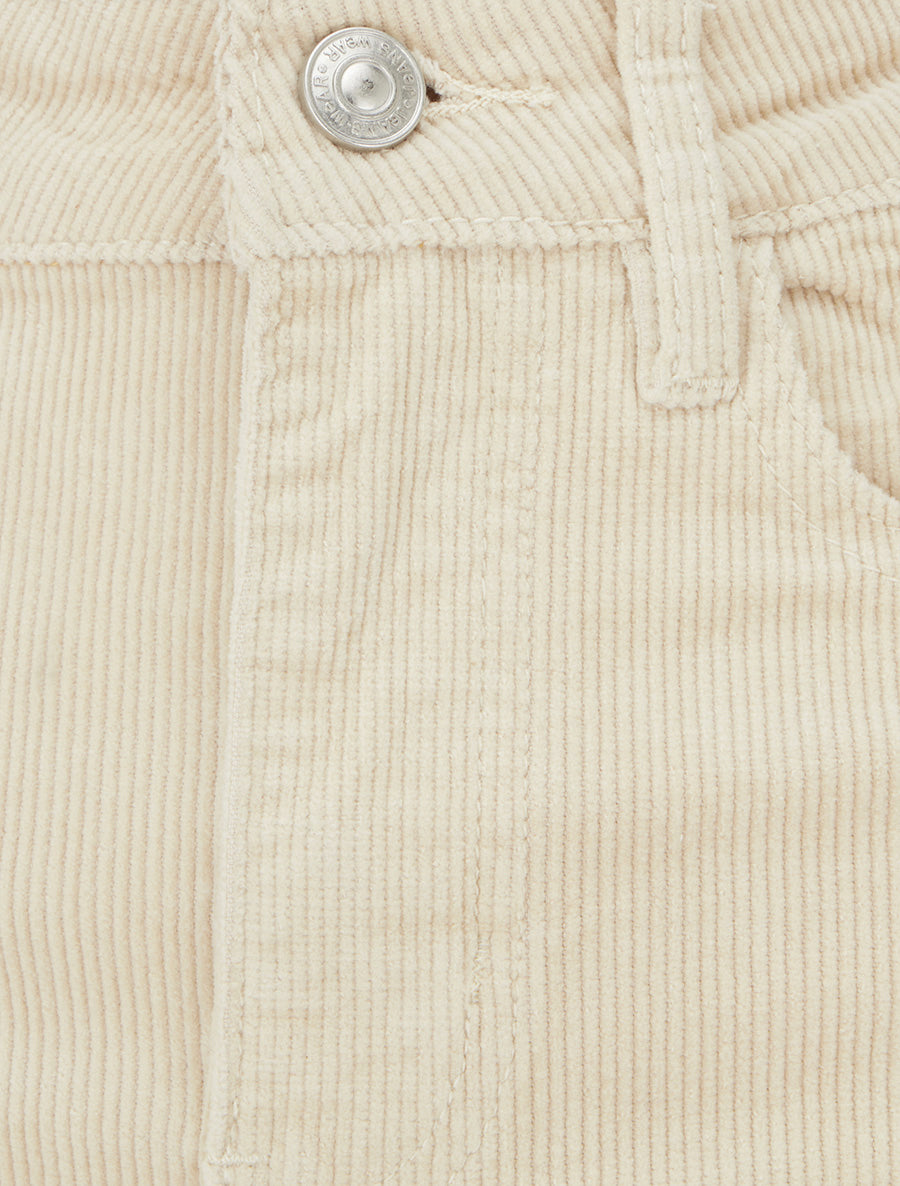 Jupe côtelée uni - Beige - 3