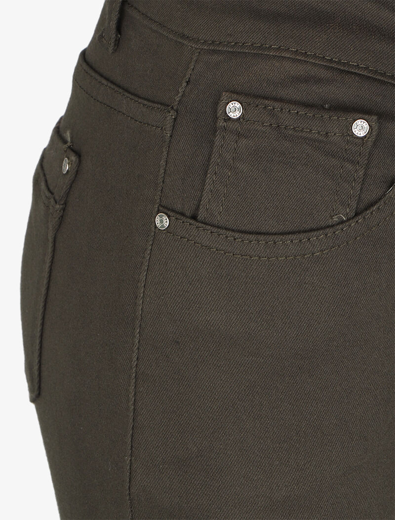 Jean slim stretch à taille haute - Kaki - 3