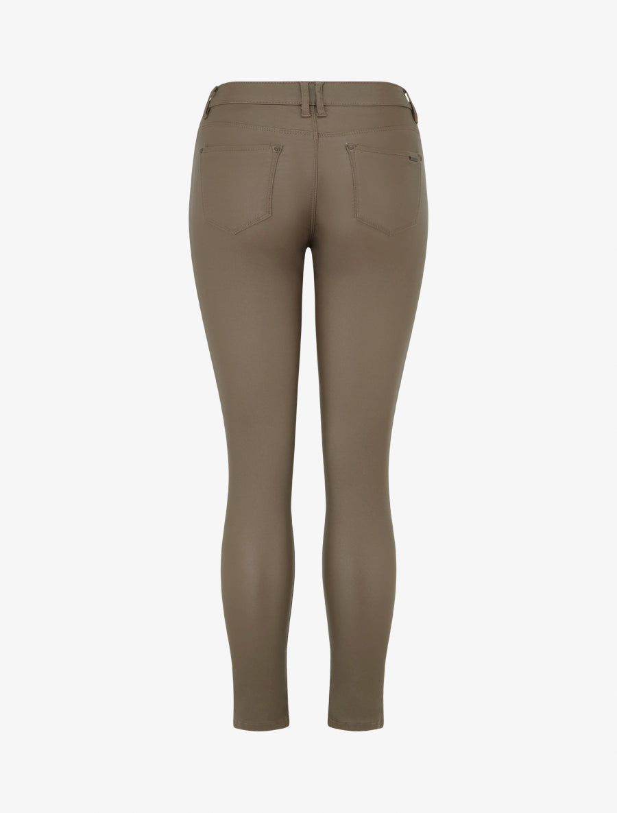 Jean skinny effet ciré - Taupe foncé - 2