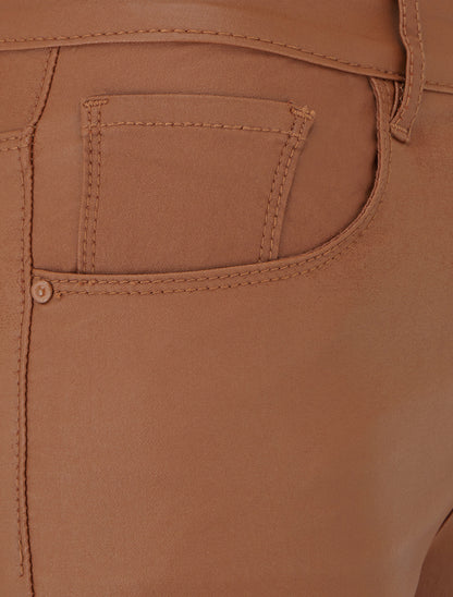 Jean skinny effet ciré - Rouille - 3