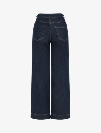 Jean droit taille haute - Bleu brut - 2
