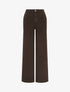 Jean uni wide leg - Marron - 1