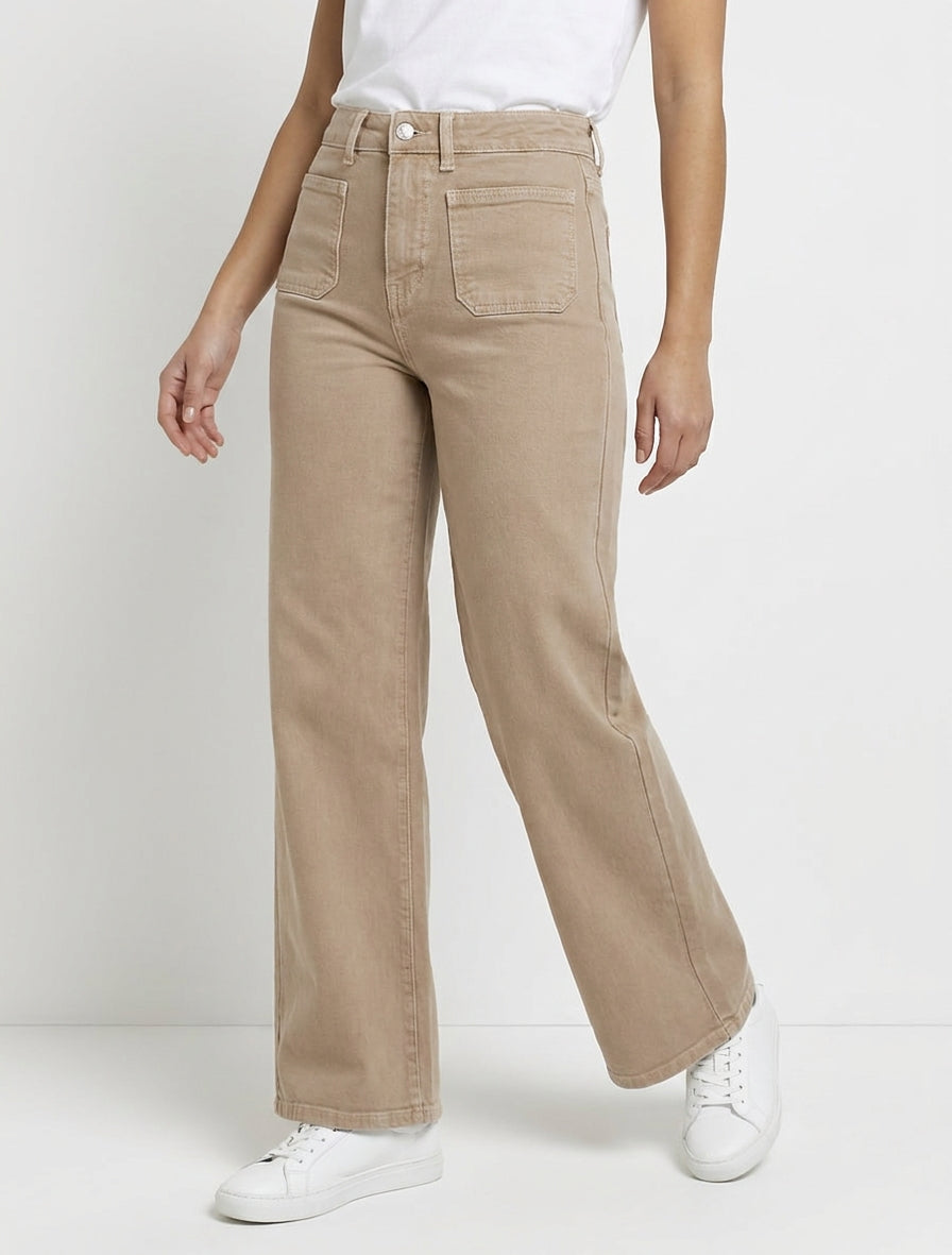 Jean met 4 zakken - Beige