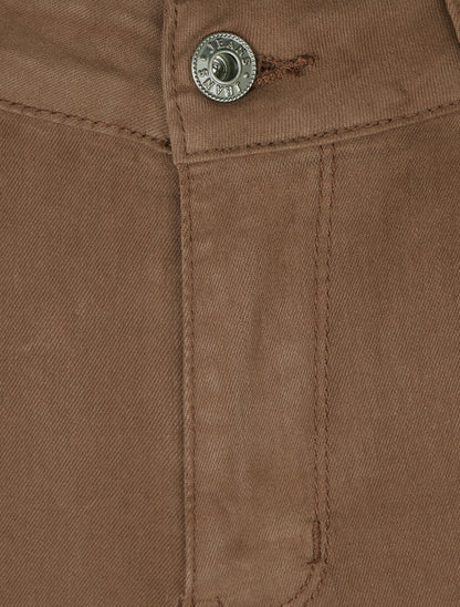 Jean à motifs sequins aux poches coupe skinny - Camel - 3