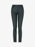 Pantalon slim en simili effet enduit - Vert bouteille - 1