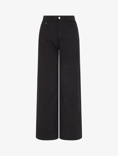 Jean wide leg uni - Noir - 1