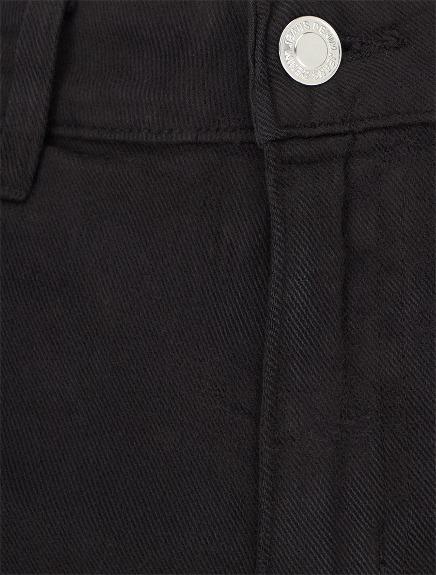 Jean wide leg uni - Noir - 3