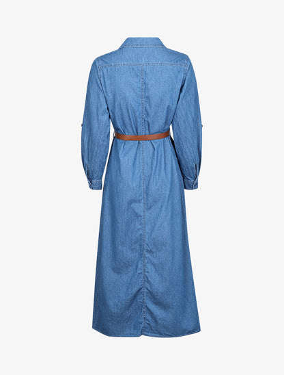 Robe longue en jean - Bleu denim - 2